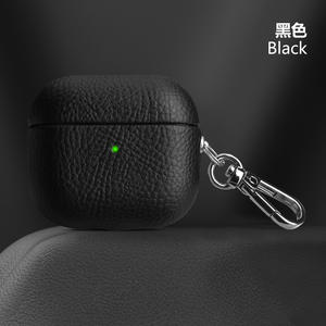 Funda para Auriculares AirPods Pro 2 con Textura de Litchi, Funda de Cuero de Cobertura Total de Tercera Generación, Funda Protectora de Cuero PU Suave - Product Image 5