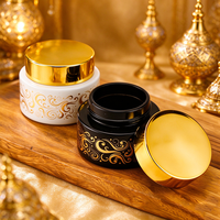 Pot cosmétique arabe pour crème visage/beurre corporel, finition mate givrée, vente en gros, contenant de luxe pour crème