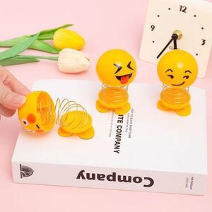 Smiling Emoji Spring <b>Bobblehead</b> Car Ornament Cute Expression Kids Toy Plastic Decor - Product Image 2