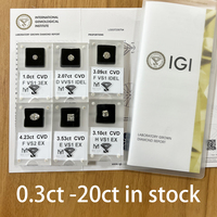 Diamante Sintético Cultivado en Laboratorio, Corte Excelente, Certificado IGI, VVS, Esmeralda, Corte Cojín, Ovalado, Pera, CVD