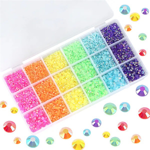 Ensemble de <span class=keywords><strong>strass</strong></span> à dos plat de couleur mélangée cristal étincelant pour les projets d'art d'<span class=keywords><strong>ongle</strong></span> et d'artisanat de bricolage - Product Image 2