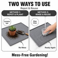 Tapis de protection en silicone pour pot de plantes, rebord surélevé, anti-fuite, antidérapant, protection du sol