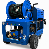Nettoyeur de canalisations haute pression diesel 37HP, 2900psi, 84Lpm, machine de nettoyage de canalisations pour le débouchage des égouts