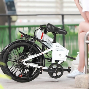 Bicicleta Eléctrica Urbana SAMEBIKE de Diseño Clásico, <span class=keywords><strong>20</strong></span> Pulgadas, 10AH, Motor de 250W/350W, con Portaequipajes Trasero, Disponible en la UE - Product Image 2