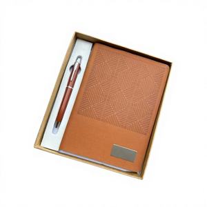 2 in 1 Premium Executive Corporate Combo Gift Set with Metal & Leather Notebook Pen Custom Logo for Christmas Business <b>Promotion</b> - Product Image 1