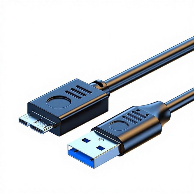 USB30 to Micro-B External Hard Drive Data Cable Tinned Copper Conductor for Computer Laptop Note3 Charging WD Western Connection