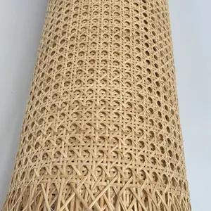 Indonesia Wicker Rattan Raw Cane Core Webbing Material Roll 40 45 50 60 70 90 150cm Meters Factory Supplier