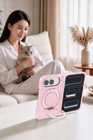 Support de téléphone rotatif à 360° pour iPhone Duo avec anneau magnétique intégré, support de bureau mains libres pour visionnage multimédia, étui pour lunettes Duo