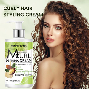 Crème coiffante hydratante nourrissante lissante pour cheveux crépus, enrichie à l'huile de coco, pour rehausser les boucles et les lisser - Product Image 2