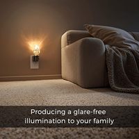ZHILAI Mini Veilleuse LED en Plastique Blanc Chaud Décorative Moderne à Capteur, Intensité Réglable, à Brancher, Gain de Place, pour Chambre et Salle de Bain, CRI80