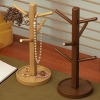 Support moderne en bois en forme d'arbre pour tasses et séchoir à vaisselle, idéal pour le rangement de tasses, verres et tasses à thé dans la cuisine ou lors de fêtes