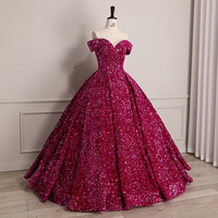 Sprankelend Dragon Fruit Kleur Tutu Bruids Toast Jurk Banket Voorstelling Prom Trouwavondjurken Jurken