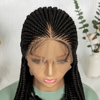 Jennifer vendeurs de gros de perruques tressées sans colle perruques tressées Full Lace cheveux humains pour femmes perruque tressée transparente Lace Front