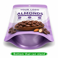 Sachet Mylar personnalisé imprimé, refermable, de qualité alimentaire, pour noix, chocolat, bonbons et snacks