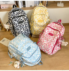 Double-shoulder Akihabara style featuring cow <b>leopard</b> pattern Suitable primary secondary student Lightweight perfect <b>backpack</b> - Product Image 1
