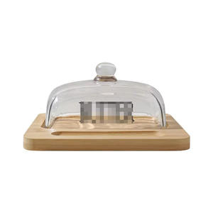 Nouveau Plateau de Rangement en Gros pour Fromage et Beurre avec Couvercle en Verre, Idéal pour Desserts et Couteau à Cheesecake sur Comptoir de Cuisine - Product Image 3