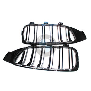 Parrilla Delantera BMW Serie 4 F32 Edición M de Doble Línea en Negro Brillante A-F32-LK-LSM, Pieza Metálica de Mejora para Parachoques - Product Image 4