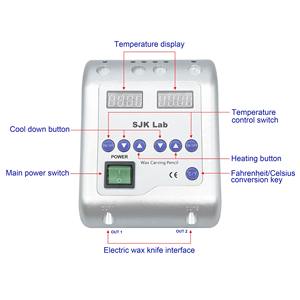 Couteau à cire électrique, équipement de laboratoire dentaire, 6 pointes de cire et 2 stylos, ensemble d'outils de dentiste - Product Image 3