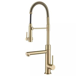 Modern Stainless Steel Kitchen Faucet Single Handle Pull Out Spray <b>Deck</b> Mounted 2.0-2.9 Gal Mins Ceramic Valve Core - Product Image 3