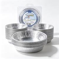 Barquette ronde jetable en aluminium de qualité alimentaire pour cuisson et rôtissage au four
