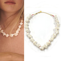 Collar de Bikini de Alta Gama para Mujer con Concha Marina, Cadena para Clavícula, Pendientes con Colgante Moderno para Vacaciones