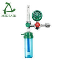 Inhalateur de régulateur d'oxygène à jauge unique personnalisé de haute qualité CGA540 matériau en laiton avec humidificateurs