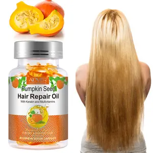 ALIVER Hair Loss Prevention Moisturizing Strengthening Hair Repair Oil Nutritional Pumpkin Seed Oil Hair Serum Capsules