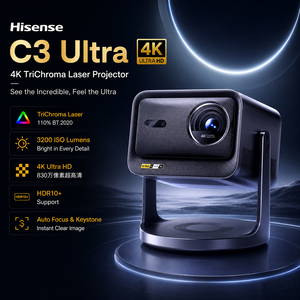 <span class=keywords><strong>Projecteur</strong></span> <span class=keywords><strong>laser</strong></span> triple Hisense C3 Ultra 4K natif, 3200 lumens, Dolby Vision HDR10+, cinéma maison, zoom optique - Product Image 1