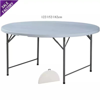 Table pliante ronde en plastique blanc Sino Perfect, idéale pour les mariages, banquets, événements et activités en extérieur – Vente en gros à prix abordable