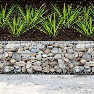 Jardinière décorative en gabion, cage en treillis métallique soudé pour aménagement paysager et projets de verdure urbaine - Product Image 2