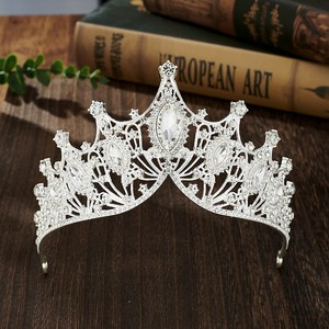 Couronne de reine rose tendance et très vendue, <span class=keywords><strong>accessoire</strong></span> de cheveux de mariée traditionnel <span class=keywords><strong>chinois</strong></span> fait main de haute qualité - Product Image 4