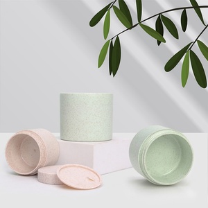 JIETING Custom Wheat Straw Cream Jar <b>Biodegradable</b> pp Cream Jar Eco Friendly Packaging Screw Cap Wheat Straw Scrub Jar - Product Image 3