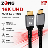 Câble 2.2 Ultra HD 16K 60Hz 96 Gbps à haute vitesse, blindage combiné en nylon tressé, pour moniteur et projecteur OEM