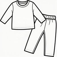 Ensemble 2 pièces personnalisé en bambou pour la rentrée scolaire : sweat à capuche et pantalon de jogging imprimé pour tout-petits