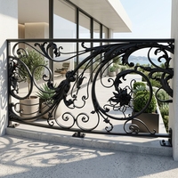 Fabricant et fournisseur de balustrades de balcon en fer forgé, garde-corps de terrasse sur mesure pour villas, clôtures extérieures en fonte de style européen