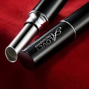 Đơn Giản Vòng Chất Lượng Cao Son Môi Container Mỏng Sáng Bóng Màu Đen Son Môi Ống Rỗng Màu Đen Mẫu Miễn Phí - Product Image 6
