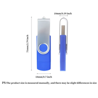 Clé USB haute vitesse 128 Go Type-C 3.0 Nouveau 64 Go 32 Go 16 Go 8 Go 4 Go Ordinateur mobile OTG Boîte en métal Interface rotative 2.0 USB