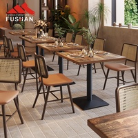 Chaises de bistrot nouveau design personnalisées de style moderne très vendues chaise de restaurant d'intérieur en rotin PE à ossature métallique