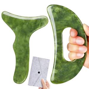 Pierre de Jade Gua Sha Massage Too Muscle Grattoir Outils Ensemble Muscle Grattage Outils de Massage Anti Cellulite Spa <span class=keywords><strong>Acupuncture</strong></span> Outils - Product Image 1