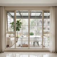 Fenêtres Françaises Sur Mesure Haut de Gamme en Alliage d'Aluminium Moderne, Isolation Phonique, Triple Vitrage, Acier Inoxydable pour Balcon