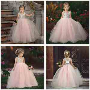 2-10Y bambini ragazze abito da principessa festa di nozze festa di compleanno Tutu abiti estivi da bambina <span class=keywords><strong>vestiti</strong></span> <span class=keywords><strong>lunghi</strong></span> Maxi abito - Product Image 3