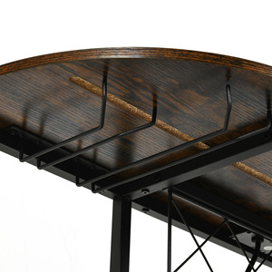 Muebles para el hogar, gabinete de vino de granja con almacenamiento y luces LED, estante de vino de madera moderno - Product Image 6