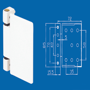 CDWB1 <span class=keywords><strong>Cerniera</strong></span> Europea 2D in Lega di Zinco per Finestre in <span class=keywords><strong>PVC</strong></span> con Installazione a Vite Certificata CE - Product Image 4