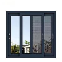 Ventana Corredera de Aluminio de 2 Vías con Certificación NFRC AS2047 de AOSTTER, Vidrio Templado Resistente a Huracanes, Riel Oculto para Villa