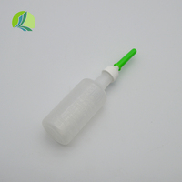 Bouteille jetable en plastique LDPE transparent de 120 ml et 133 ml pour douche médicale à la glycérine, avec des buses longues et souples pour liquides