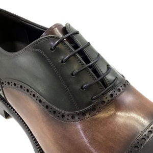 Chaussures pour hommes en cuir véritable faites à la main, design original de marque, logo personnalisé, design bicolore de haute qualité, hiver 2025 - Product Image 4