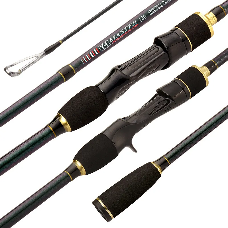 Jetshark 1.8m-2.4m 2 Section Pure Carbon spinning Casting Fishing Rod