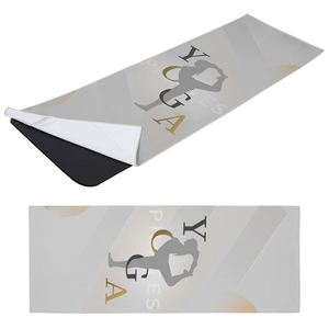 Custom Private Logo Mat Non Portable Anti Slip Printed <b>Microfiber</b> Yoga <b>Towel</b> - Product Image 3