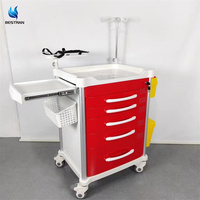 Chariot d'urgence hospitalier Bestran BT-EY30 en ABS avec tiroirs et étagère