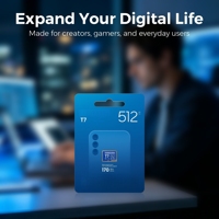 Carte mémoire T7 512 Go, carte TF U3 A2 V30, 170 Mo/s, haute vitesse, enregistrement vidéo 4K UHD, carte mémoire flash